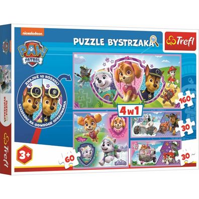 TREFL Unterschiedsfindungspuzzle Flapper Patrol 4in1 (30,30,60,160 Teile)