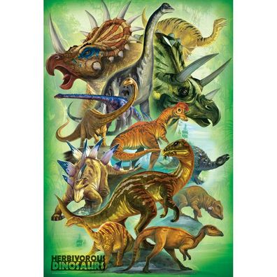 Eurographics Puzzle Pflanzenfressende Dinosaurier 100 Teile