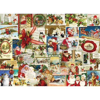 Eurographics Vintage Weihnachtskarte Puzzle 1000 Teile