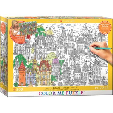 Eurographics Color me puzzle Häuser in der Stadt 300 Teile + Aufhängeset