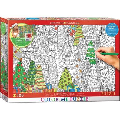 Eurographics Color me puzzle Weihnachtsbäume 300 Teile + Aufhängeset