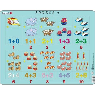 LARSEN Puzzle Addition mit Bildern 20 Teile