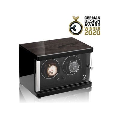 Modalo - 1502714 - Uhrenbeweger für 2 Uhren - Ambiente MV4 - Schwarzes Makassar