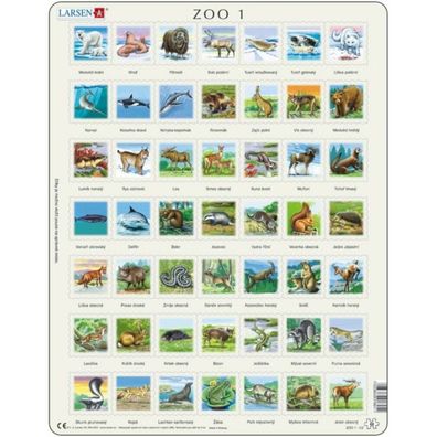 LARSEN Puzzle Tiere der nördlichen Hemisphäre (ZOO 1) 49 Teile