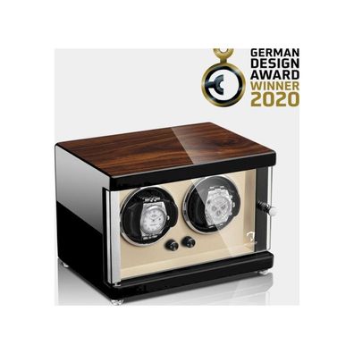 Modalo -1502924 - Uhrenbeweger für 2 Uhren - Ambiente Walnuss/beige