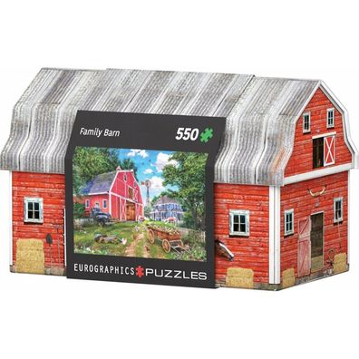 Eurographics Puzzle in Blechdose Family Farm 550 Teile