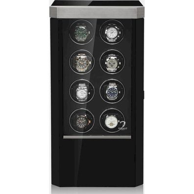 Modalo - 2808114 - Uhrenbeweger für 8 Uhren - Royal 8 - schwarz/silber