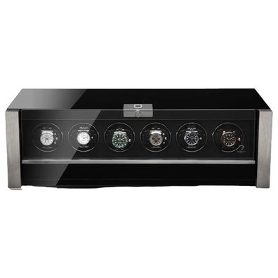 Modalo - 4006114S - Uhrenbeweger für 6 Uhren - Allegra Schwarz/Silber