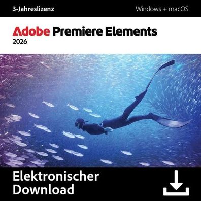 Adobe Premiere Elements 2026 / 1 Gerät / 3 Jahre / KEY (ESD)