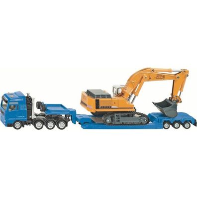 SIKU Schwertransporter mit Tiefbettaufli