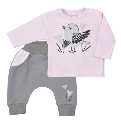Kleinkind Baumwoll-Wärmehose und T-Shirt Koala Birdy rosa