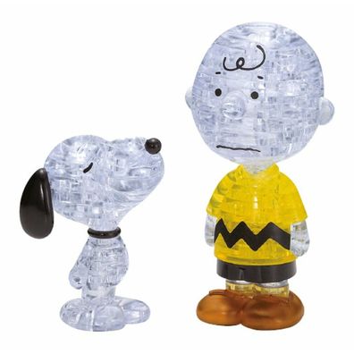 HCM KINZEL 3D Kristallpuzzle Snoopy und Charlie Brown 77 Teile
