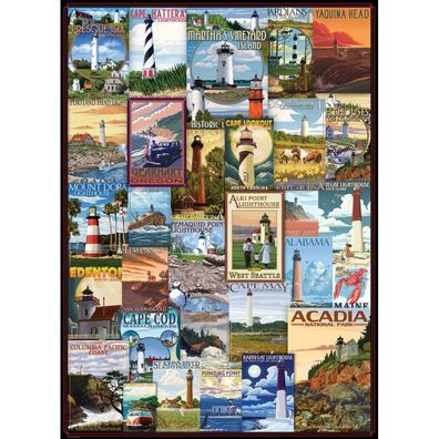 Eurographics Puzzle Alte Leuchtturmplakate 1000 Teile