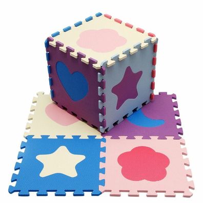 Schaumstoffpuzzle Formen pastell (30x30)