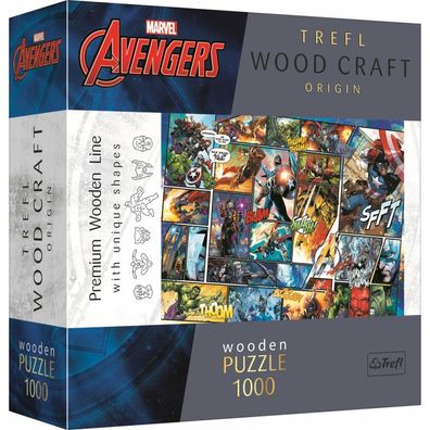 TREFL Wood Craft Origin-Puzzle Marvel Avengers 1000 Teile