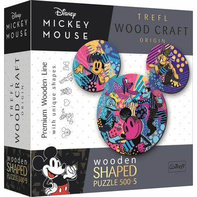 TREFL Wood Craft Origin Puzzle Mickey Mouse 505 Teile