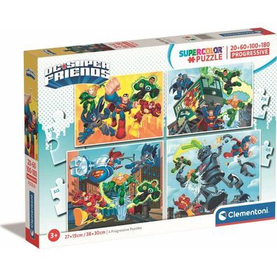 Clementoni Puzzle DC Super Friends 4in1 (20 + 60 + 100 + 180 Teile)