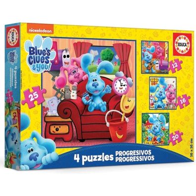 DIE SPUREN DES BLAUEN Progressiven Puzzles 12-16-20-25 TEILE