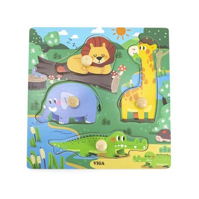 Viga 44593 Geduldsspiel zum Thema "ZwierzÄta" - dzikie zwierzÄta