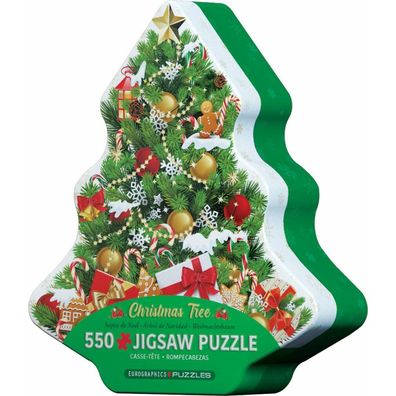 Eurographics Puzzle in Blechdose Weihnachtsbaum 550 Teile