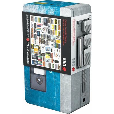 Eurographics Puzzle in Blechdose Kassettenspieler 550 Teile