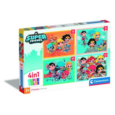 Clementoni Puzzle DC Super Friends 4in1 (12 + 16 + 20 + 24 Teile)