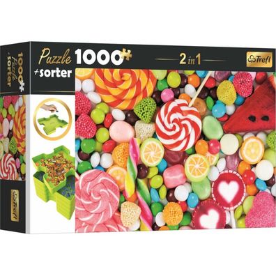 TREFL Puzzle mit Sortierer 2in1 Sweets 1000 Teile