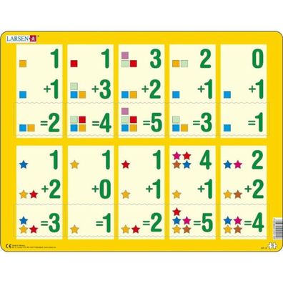 LARSEN Puzzle Addieren bis zu fünf 10 Teile