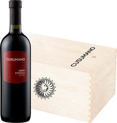 Cusumano Nero dAvola Sicilia DOC - In 6er Holzkiste - 2020 6 Flaschen a 0.75 L