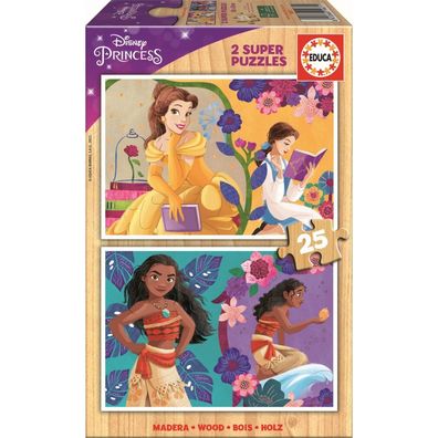 PUZZLE 2X25 DISNEY Princess (BELLA + VAIANA) 19671 EDUCA