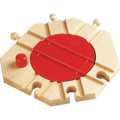BRIO World Mechanische Drehscheibe, Bahn (holz/rot)