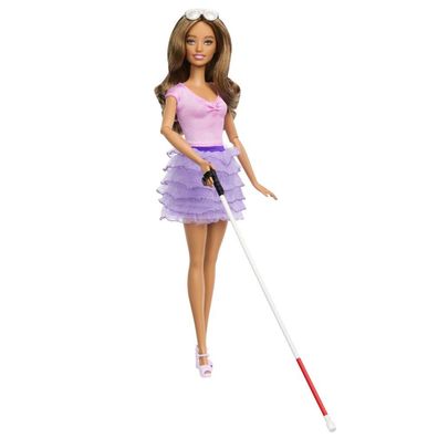 Barbie Fashionista Doll - Purple Ruffle Skirt Hrh17