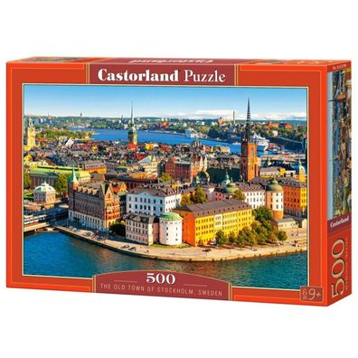 500 Teile Puzzle - Die Altstadt von Stockholm, Schweden