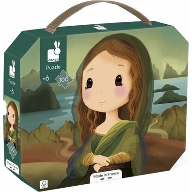 JANOD Puzzle in einem Koffer Inspiriert von da Vinci 100 Teile