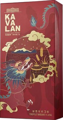 Kavalan Geschenkbox Triple Sherry Cask NV 0.75 L Flasche (Gr. 0.75 L Flasche)