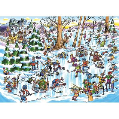 COBBLE HILL Familienpuzzle Hockey City 350 Teile