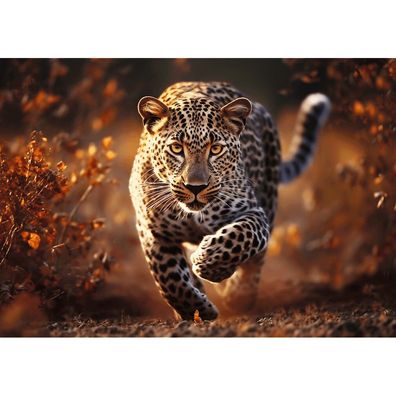 TREFL Puzzle Premium Plus Photo Odyssey: Wilder Leopard 1000 Teile
