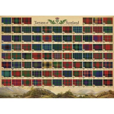 COBBLE HILL Schottische Tartans Puzzle 1000 Teile