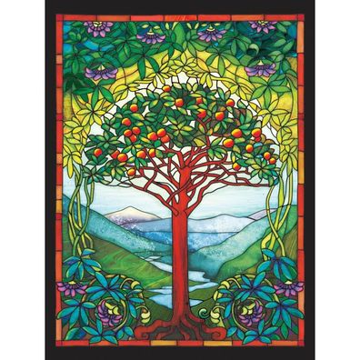 COBBLE HILL Puzzle Buntglas-Lebensbaum XL 275 Teile