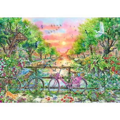 Ravensburger 12001089 Puzzle Verträumte Fahrräder in Amsterdam 1000 Teile