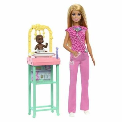 Barbie Kinderärztin-Puppe mit blonder Modepuppe