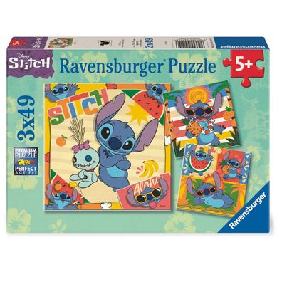Kinderpuzzle Disney Stitch (3X 49 Teile)
