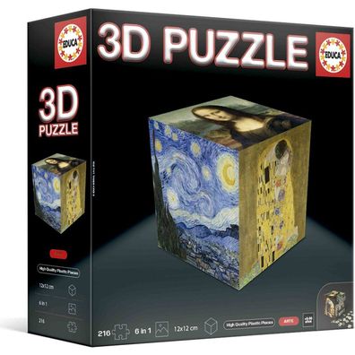 EDUCA 3D Puzzle kostka Umě í 216 dílků