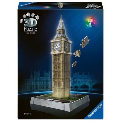 3D Puzzle Iconics: Big Ben - Mit Licht (216 Teile)