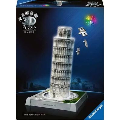 3D Puzzle Iconics: Schiefer Turm Von Pisa - Mit Licht (216 Teile)