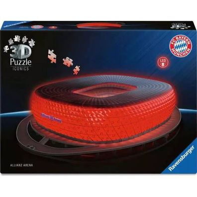 3D Puzzle Iconics: Allianz Arena - Mit Licht (216 Teile)