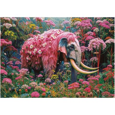 EDUCA Puzzle Blumen-Elefant 500 dls