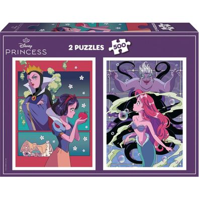 EDUCA Puzzle Disney-Bösewicht und Prinzessin 2x500 dlks
