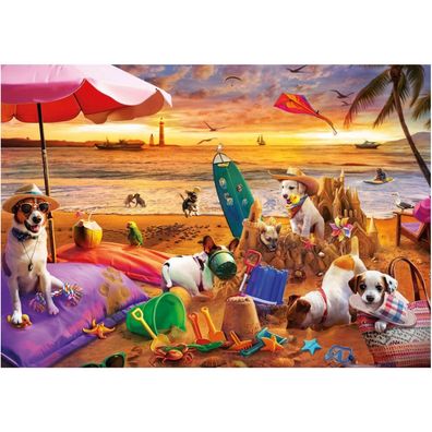 EDUCA Puzzle Hunde auf einer Heuschrecke 1000 dlks