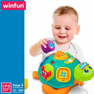 Spielzeug zum Ziehen Winfun 23 x 12 x 23 cm Tortoise Bunt (2 Stück)